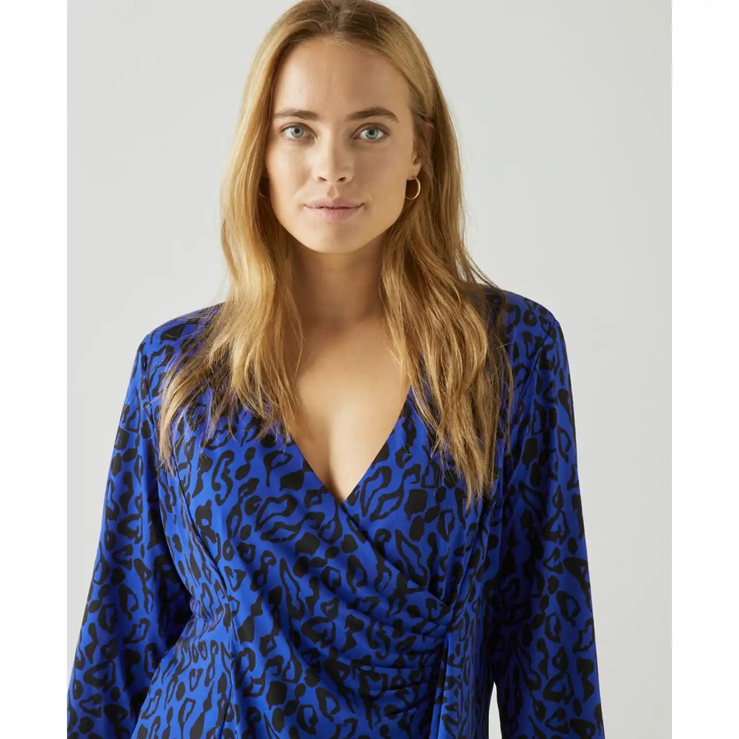 Couchel Animal Print Dress - Blue 1 Shaws Department Stores