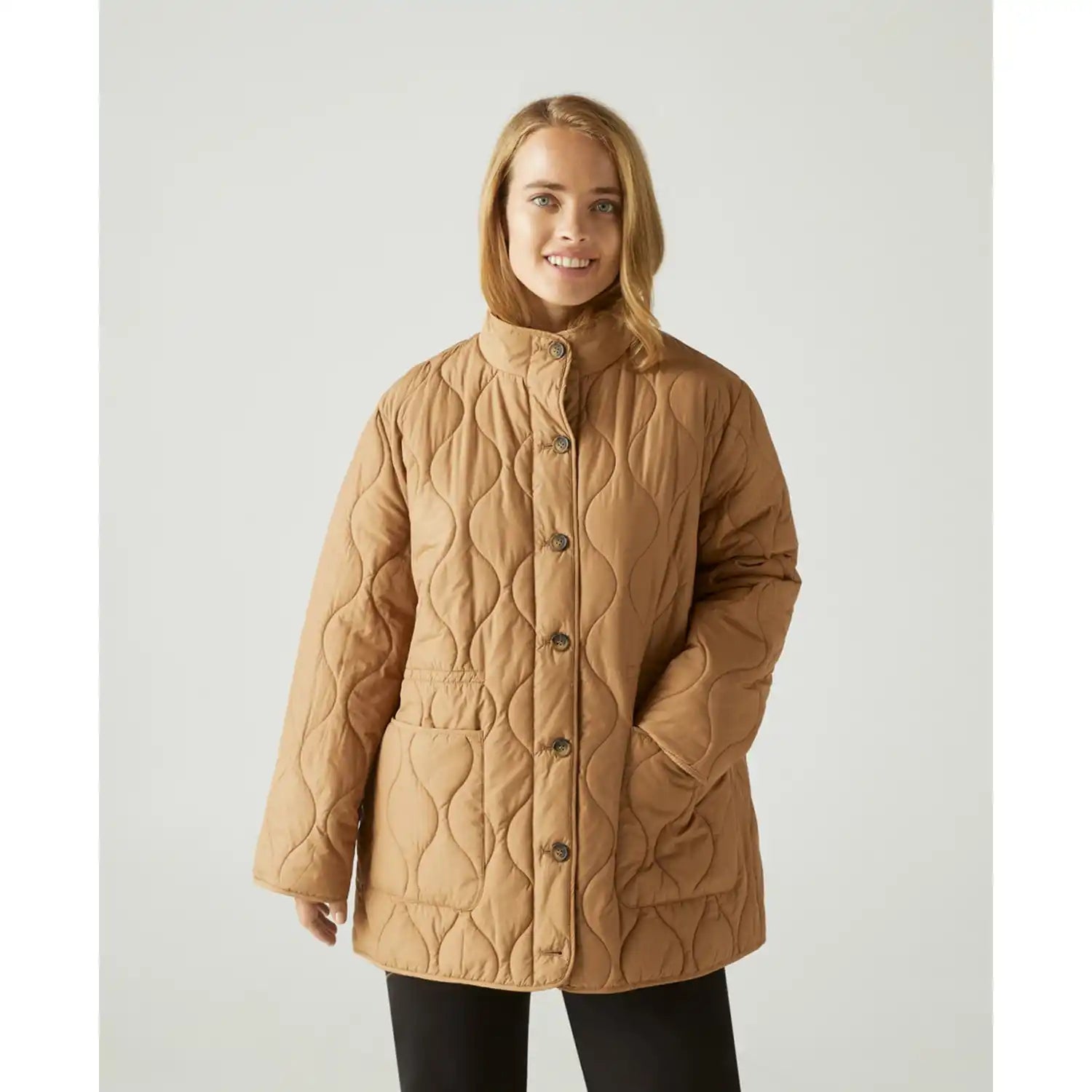 Couchel Short Tunnel Padded Coat - Camel 3 Shaws Department Stores