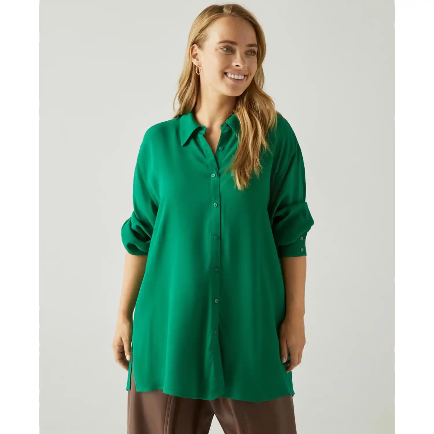 Couchel Plain Shirt - Green 1 Shaws Department Stores