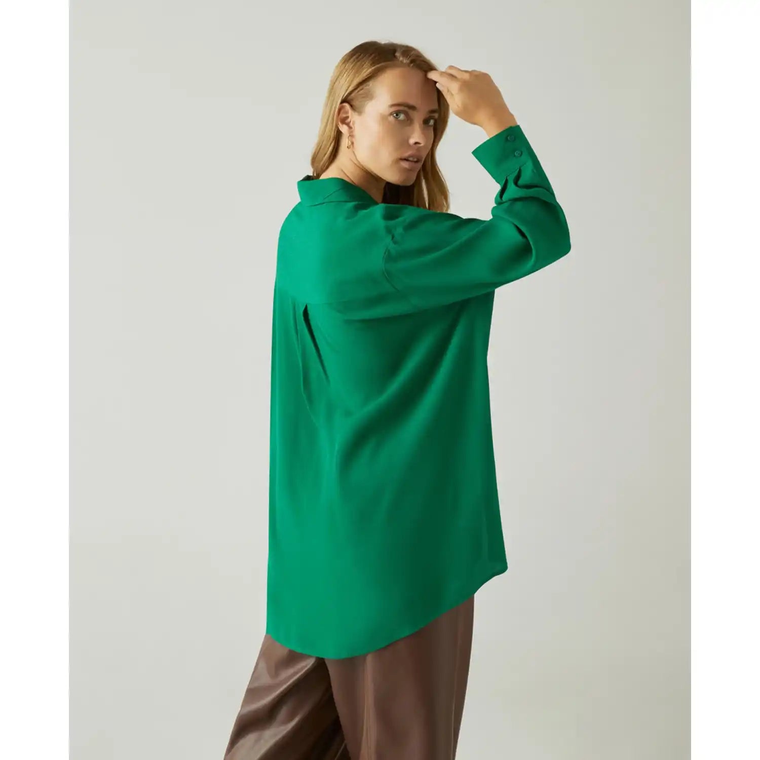 Couchel Plain Shirt - Green 3 Shaws Department Stores