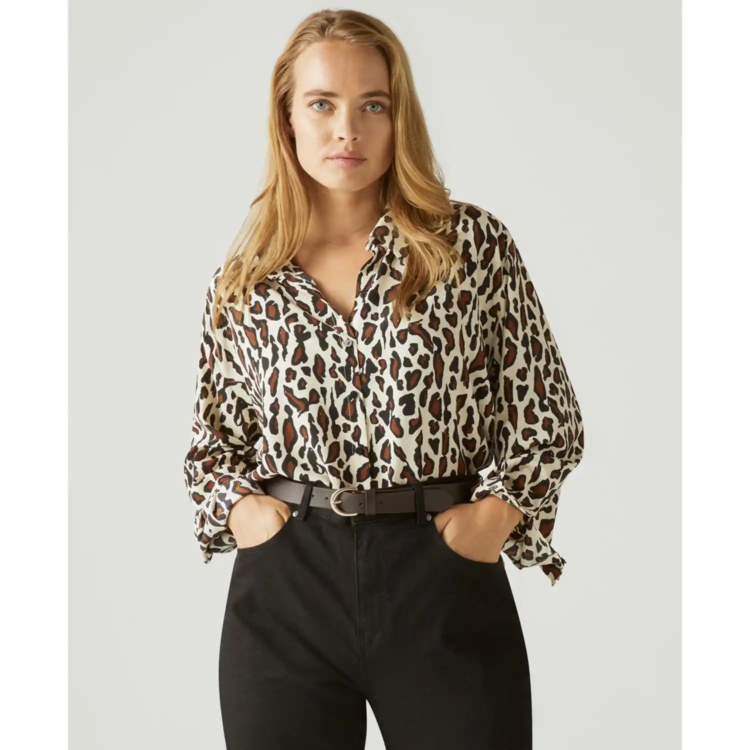 Couchel Animal Print Blouse - Raw 1 Shaws Department Stores