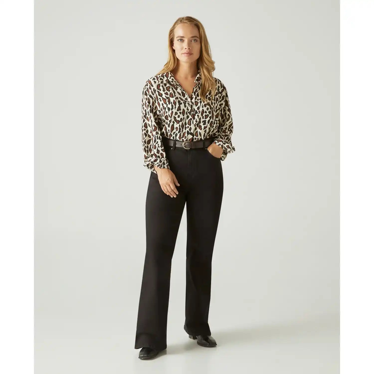 Couchel Animal Print Blouse - Raw 2 Shaws Department Stores