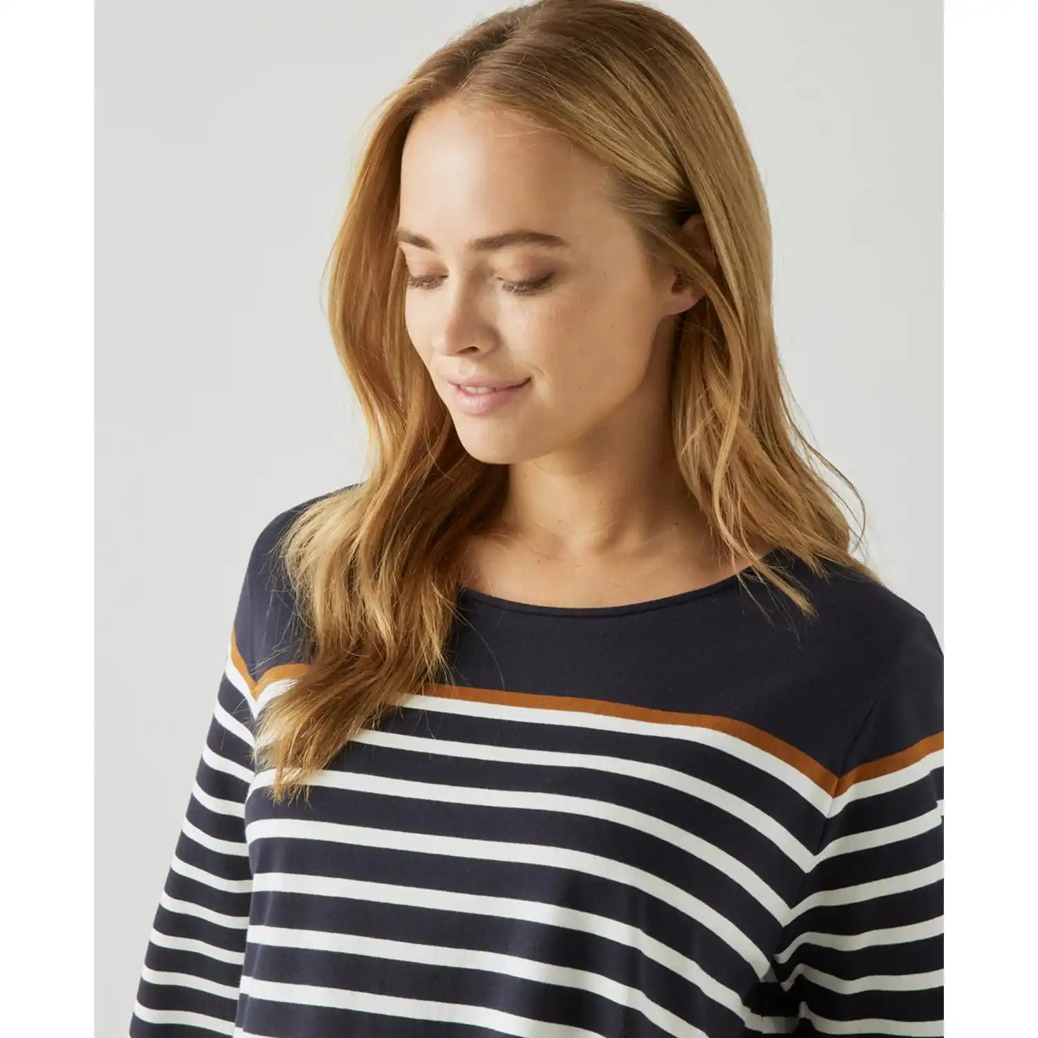 Couchel Stripes Essential T-Shirt - Navy 2 Shaws Department Stores