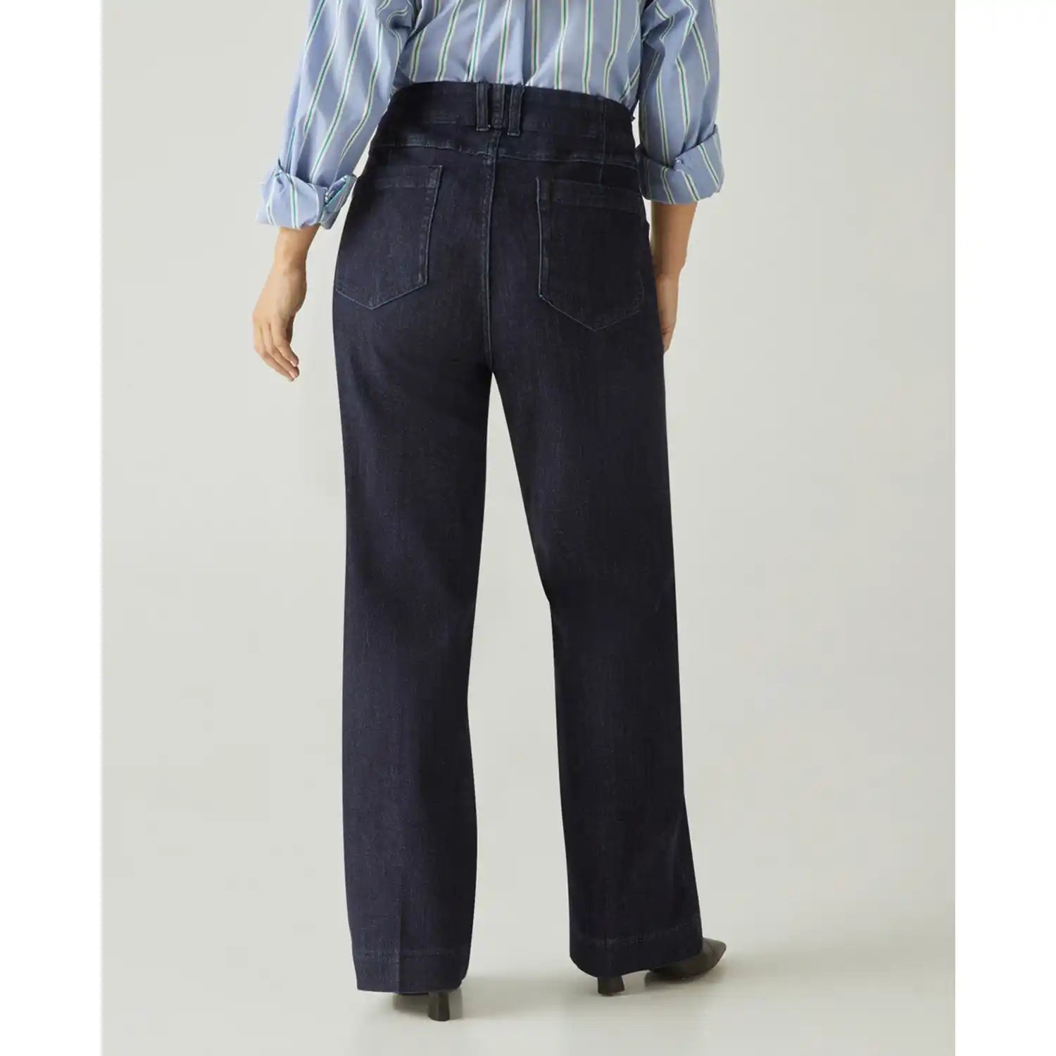 Couchel Straight-Leg Denim Trousers - Dark Blue Rinse 3 Shaws Department Stores