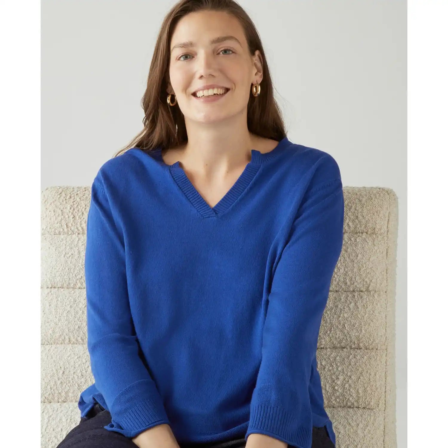 Couchel Knitted Sweater - Blue 1 Shaws Department Stores
