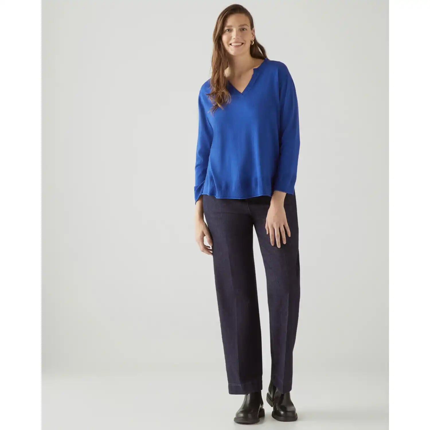Couchel Knitted Sweater - Blue 2 Shaws Department Stores