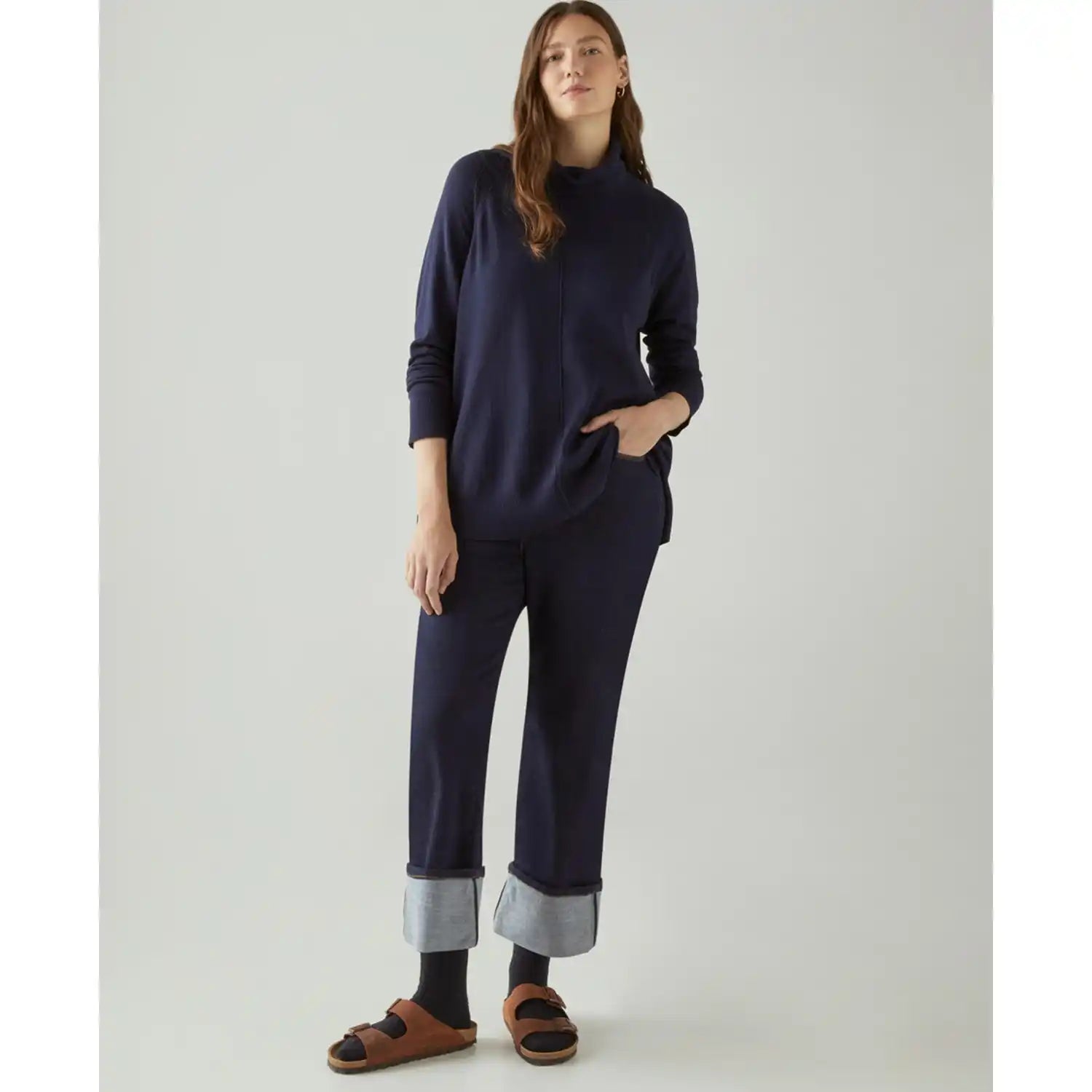 Couchel Knitted Sweater - Navy 3 Shaws Department Stores