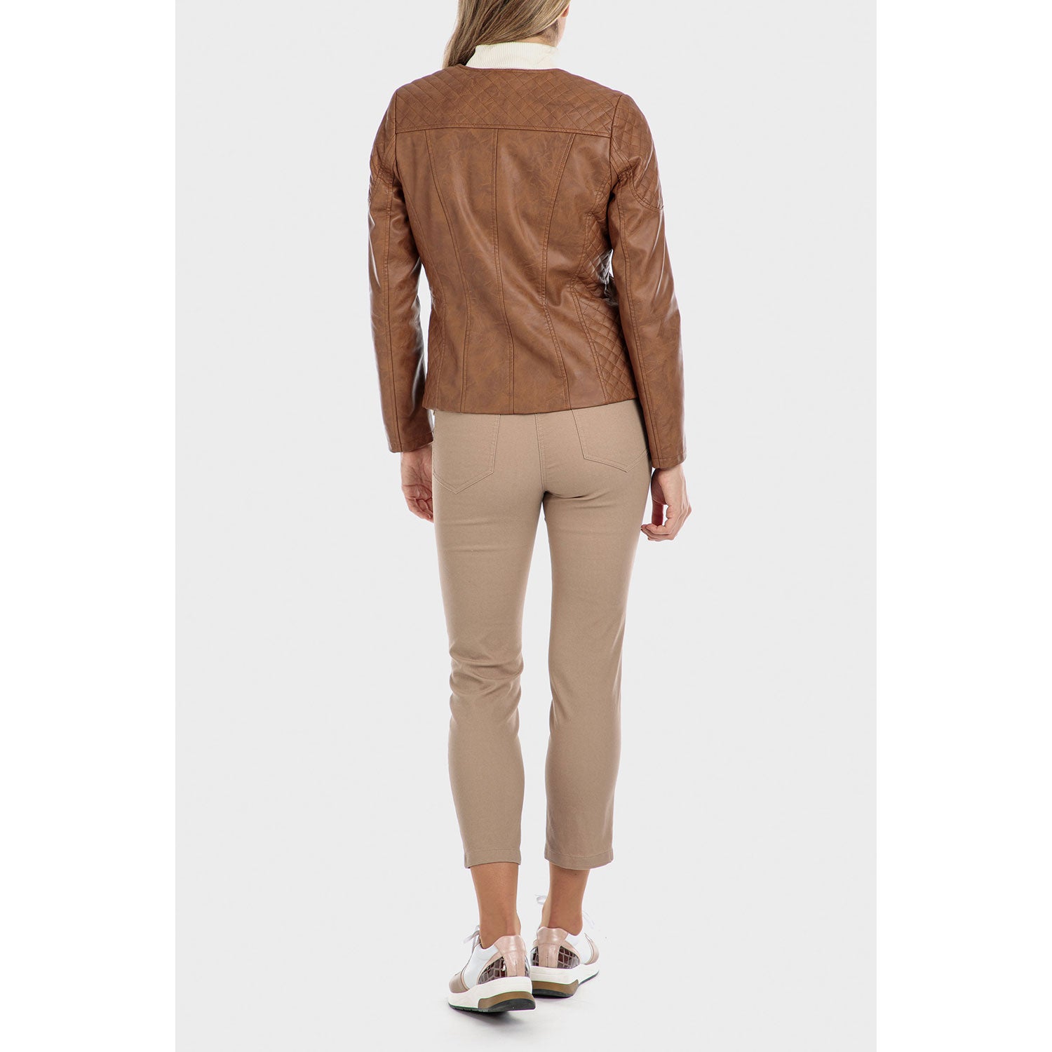 Punt Roma Jacket - Beige Camel 4 Shaws Department Stores