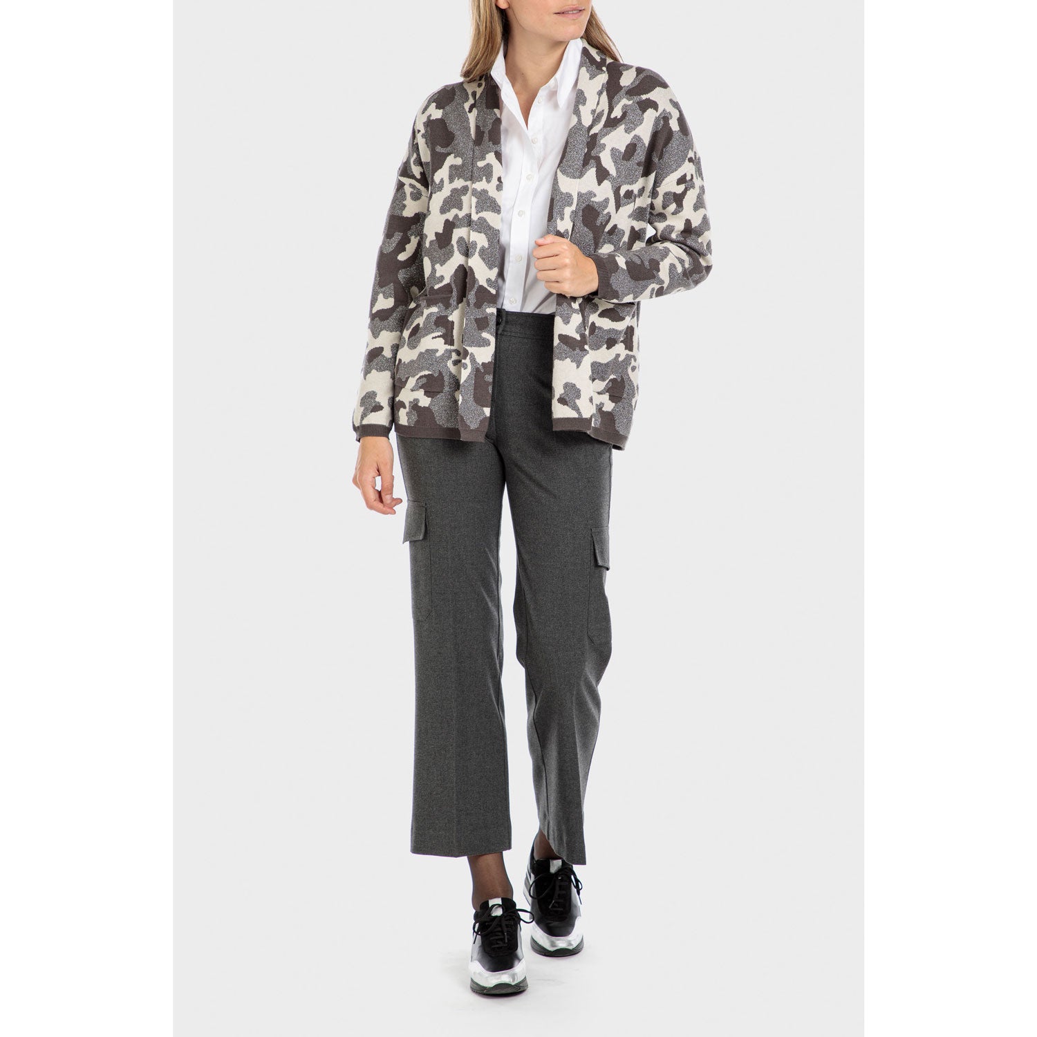 Punt Roma Camouflage Jacket - Grey 3 Shaws Department Stores