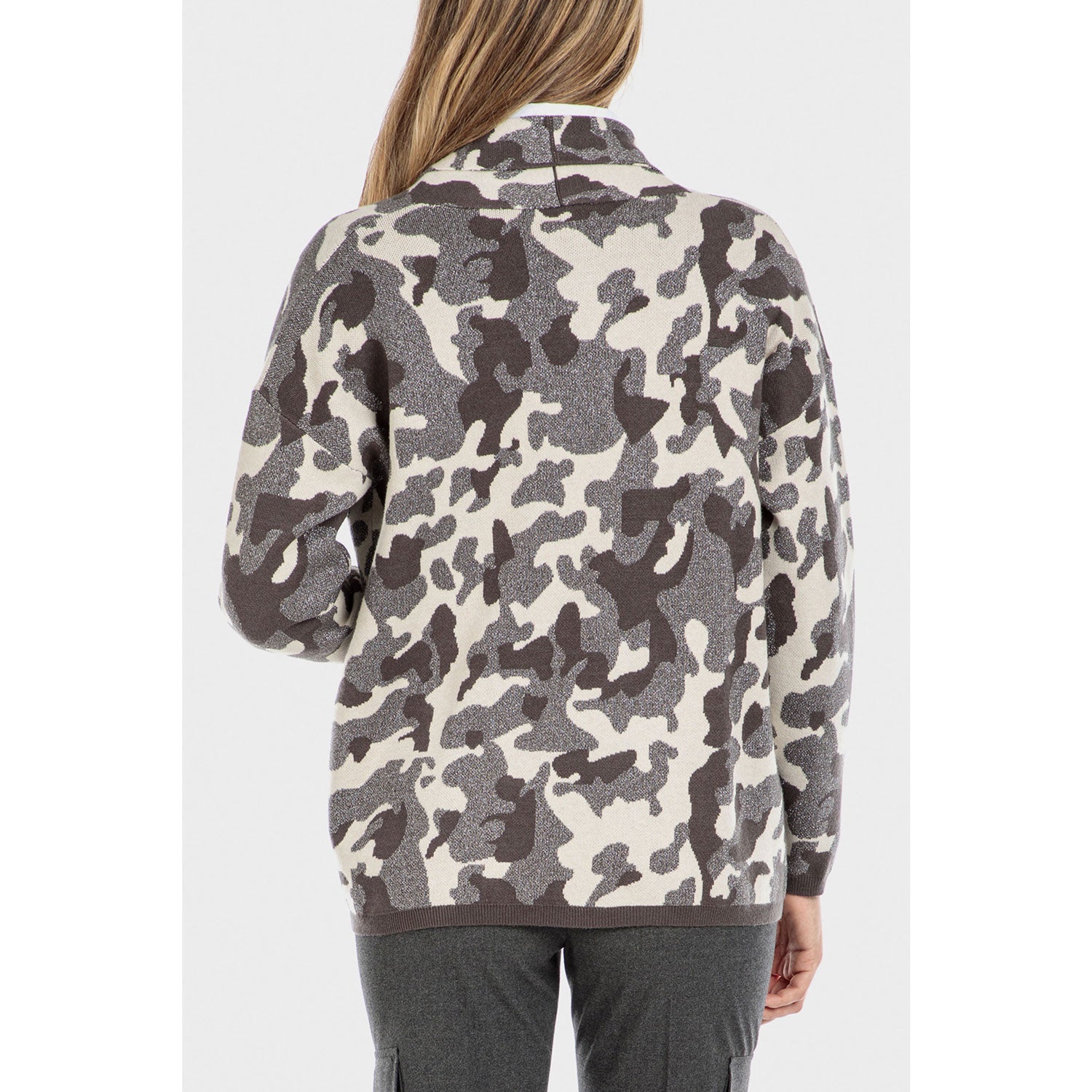 Punt Roma Camouflage Jacket - Grey 2 Shaws Department Stores