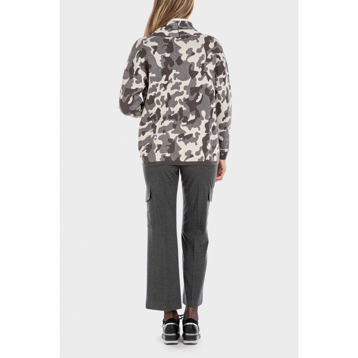 Punt Roma Camouflage Jacket - Grey 4 Shaws Department Stores