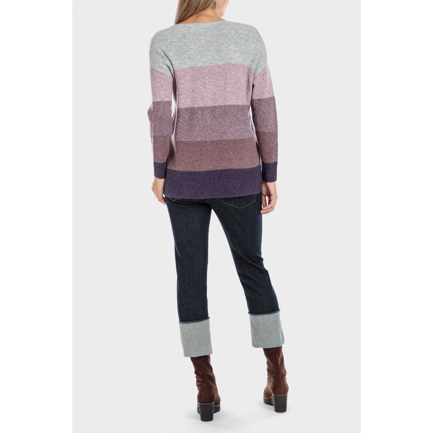 Striped Sweater - Purple Violet