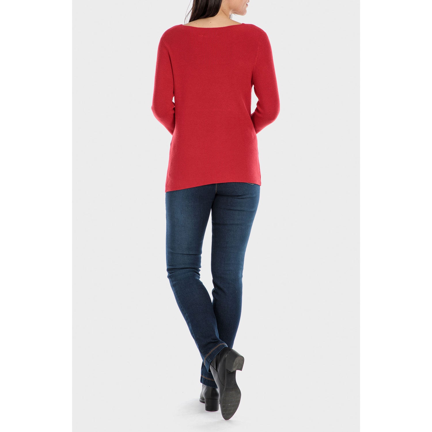 Punt Roma 3/4 Length Sweater - Red 3 Shaws Department Stores