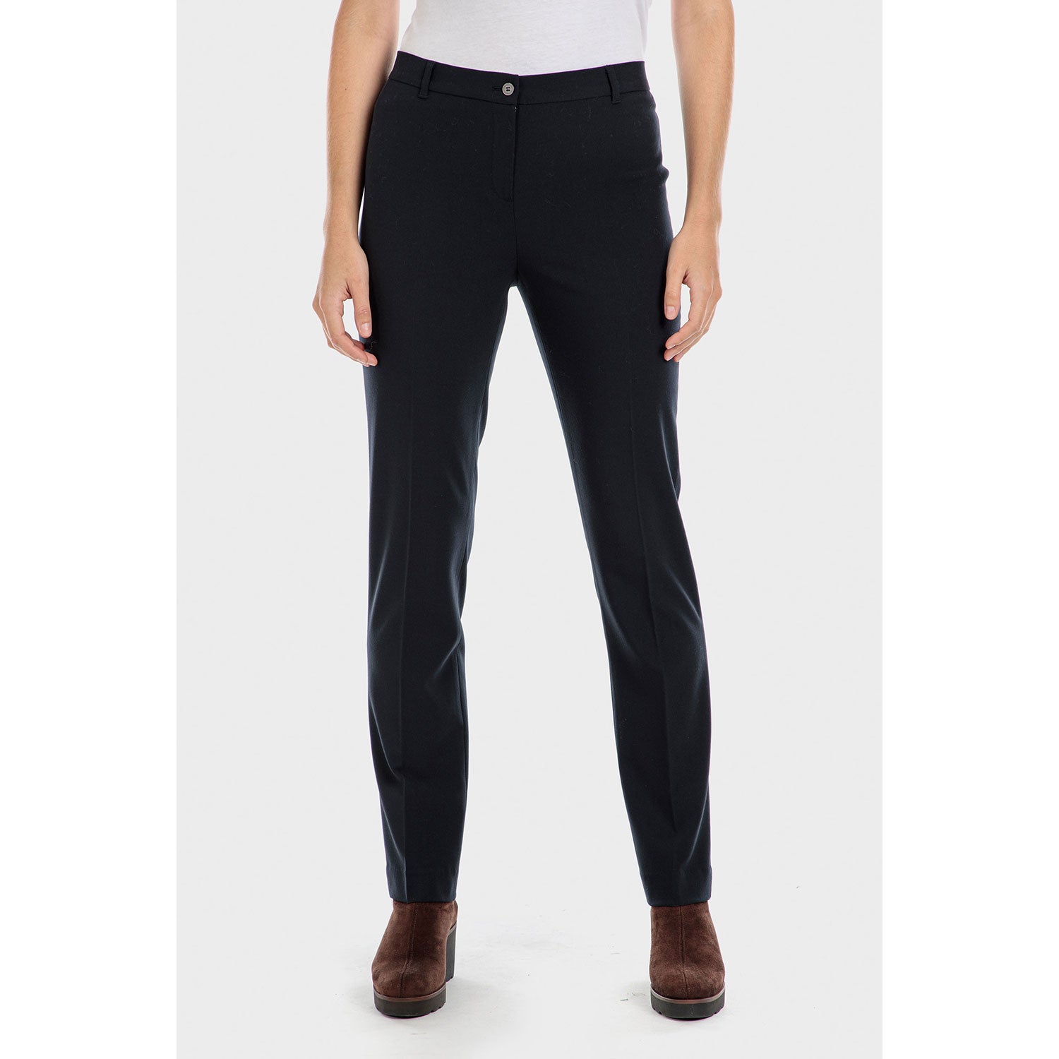 Punt Roma Trouser - Blue Navy 1 Shaws Department Stores