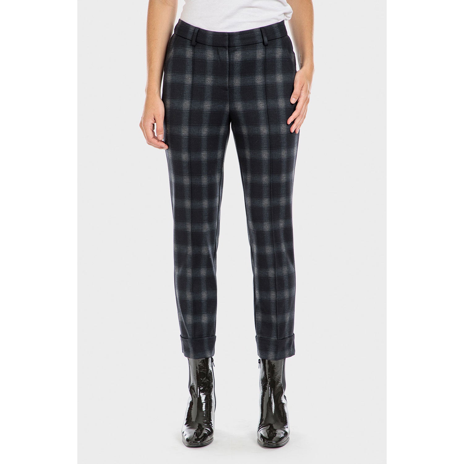 Checked Trouser - Blue Navy