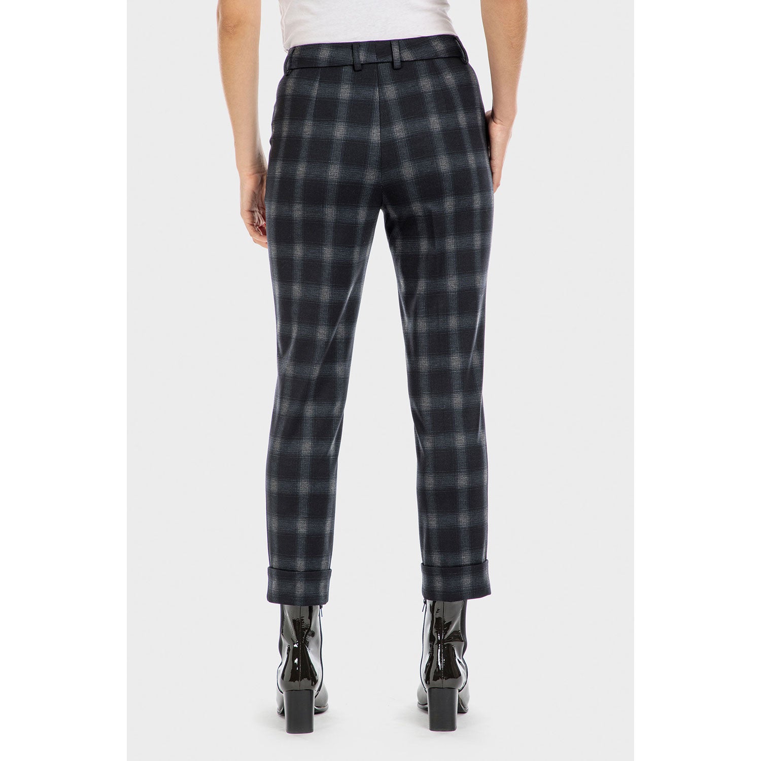 Checked Trouser - Blue Navy