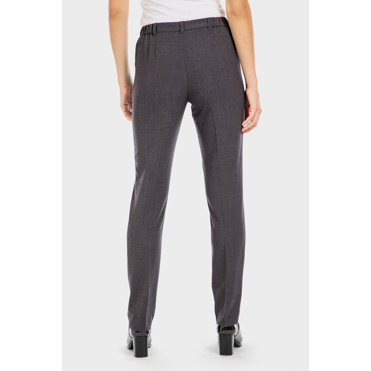 Punt Roma Trousers - Grey Melange 2 Shaws Department Stores