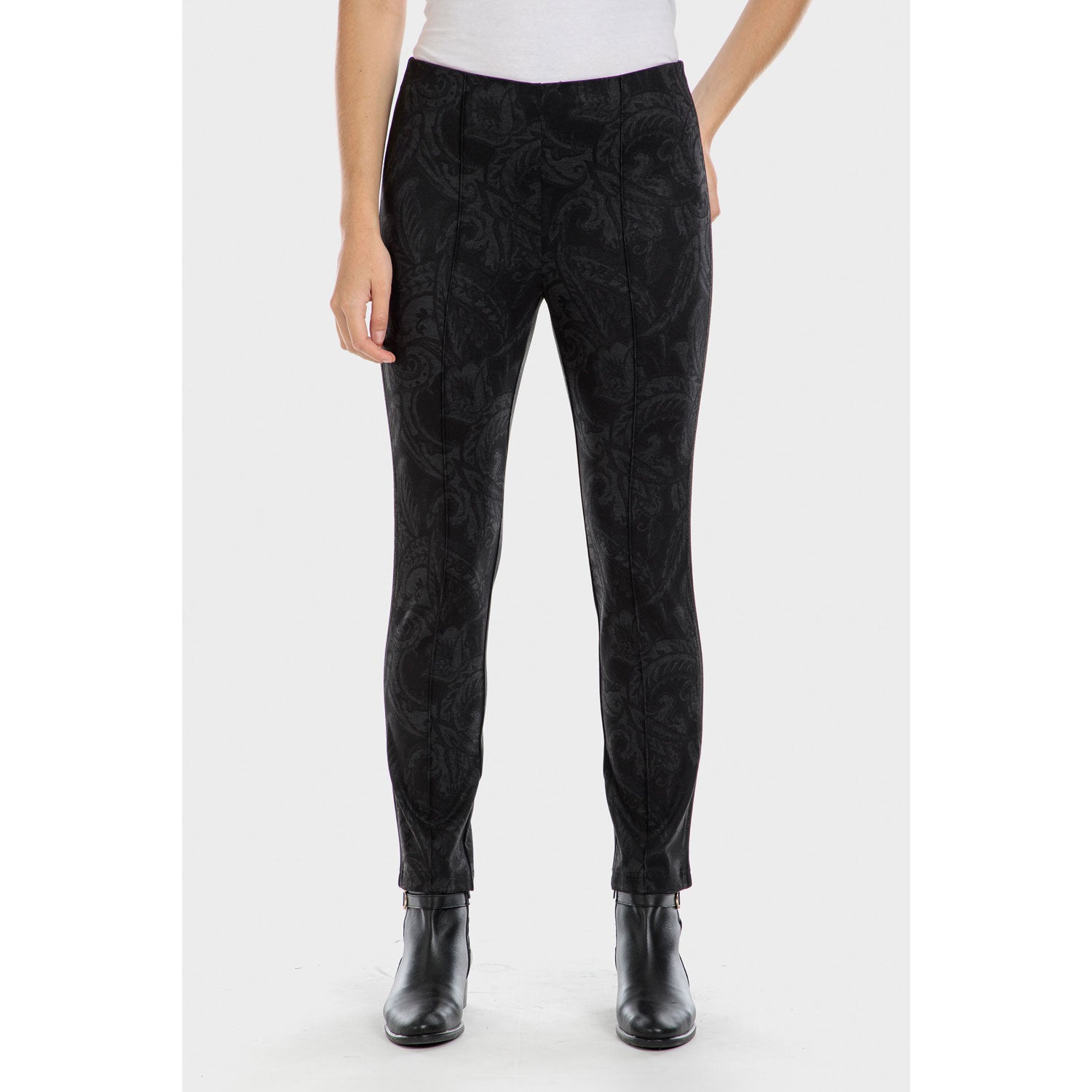 Punt Roma Fantasy Side Stripe Trousers - Black 1 Shaws Department Stores