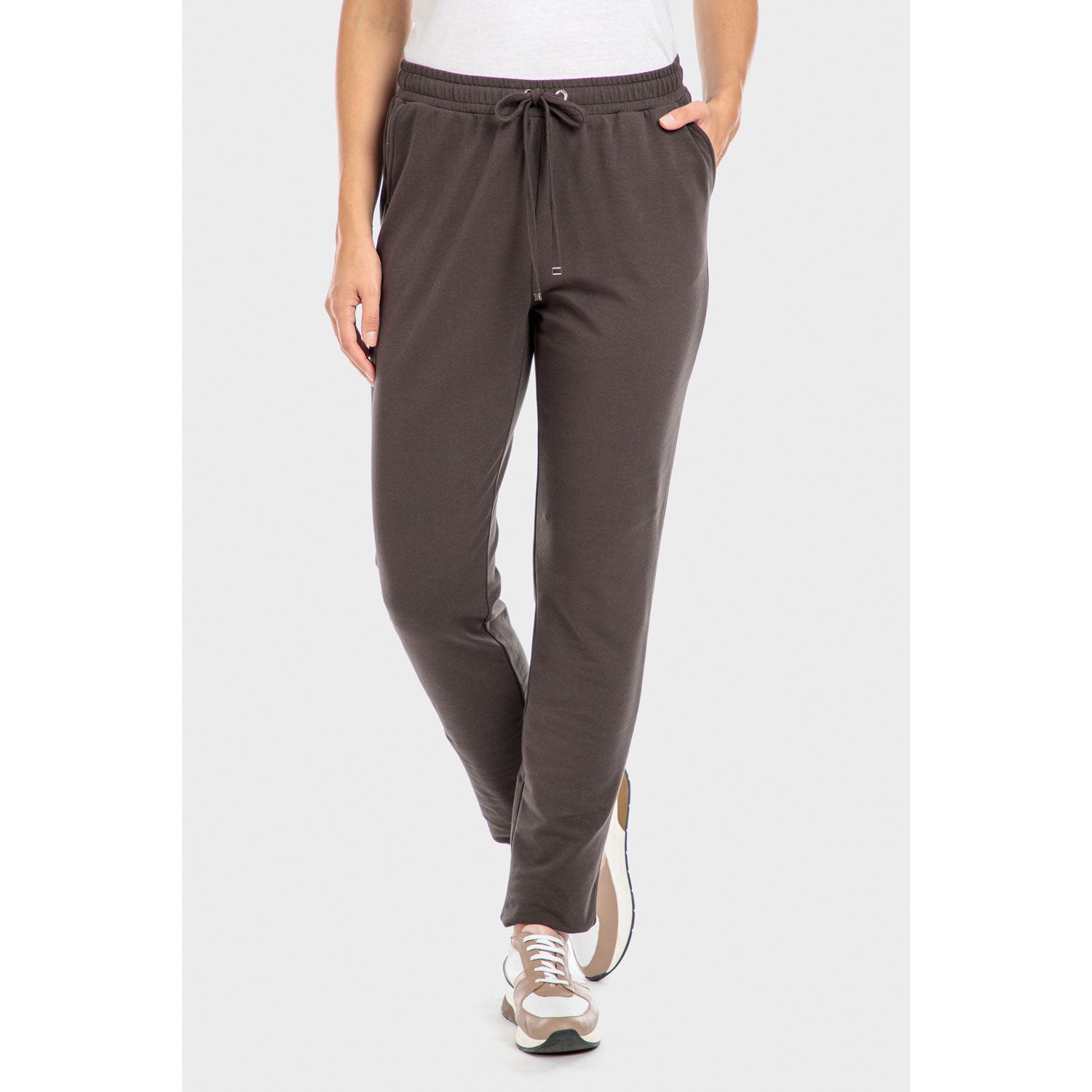 Punt Roma Casual Trousers - Brown Chocolate 1 Shaws Department Stores