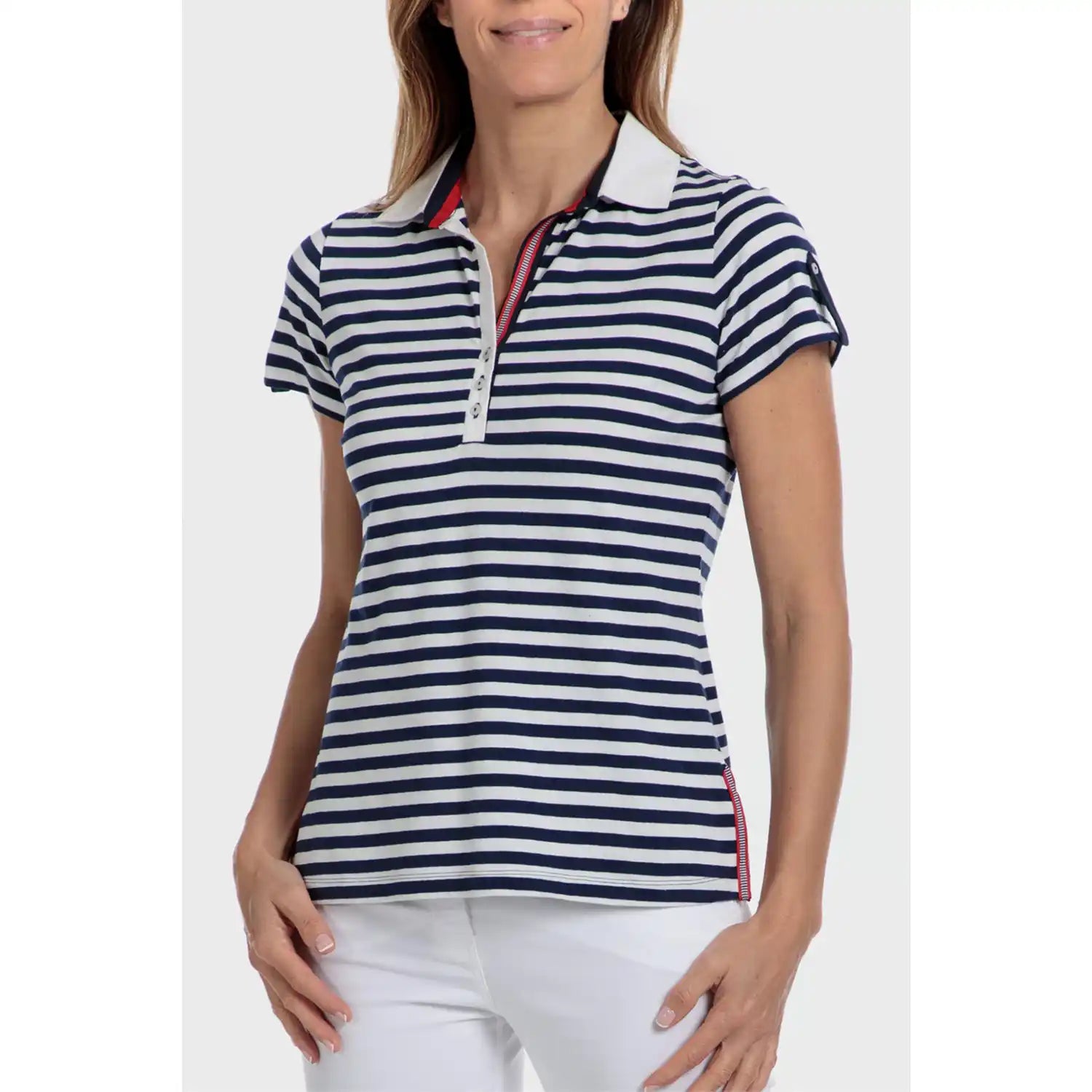Punt Roma Striped Polo - Blue / Navy 3 Shaws Department Stores