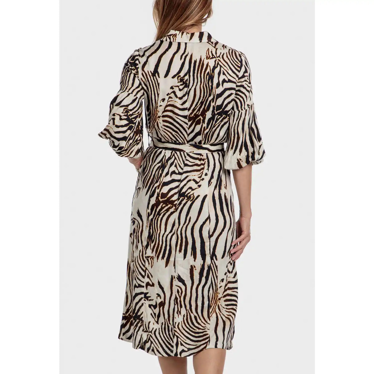 Animal Print Dress - Beige