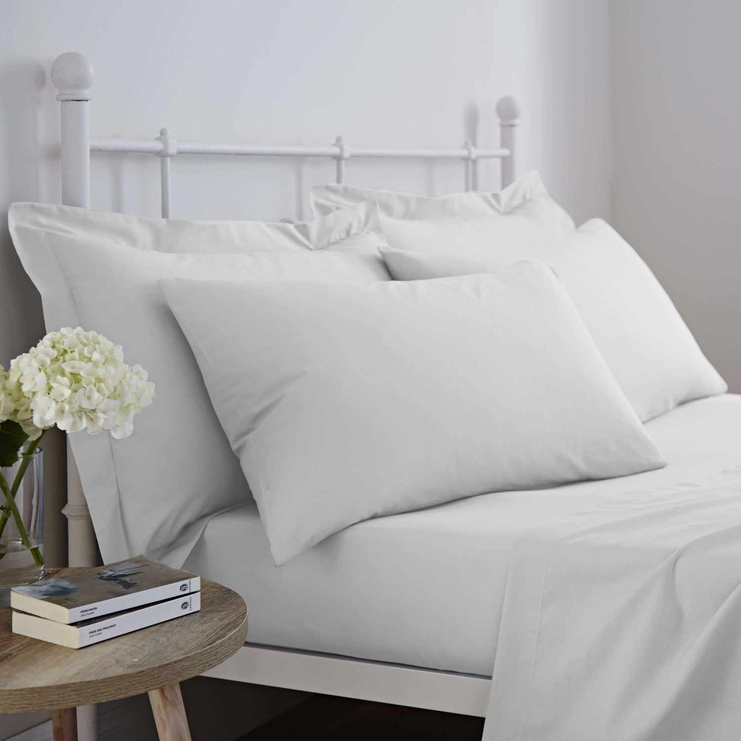 Dorma 300 Thread Count Plain Dye Sateen Pillowcase - Oxford Style 1 Shaws Department Stores