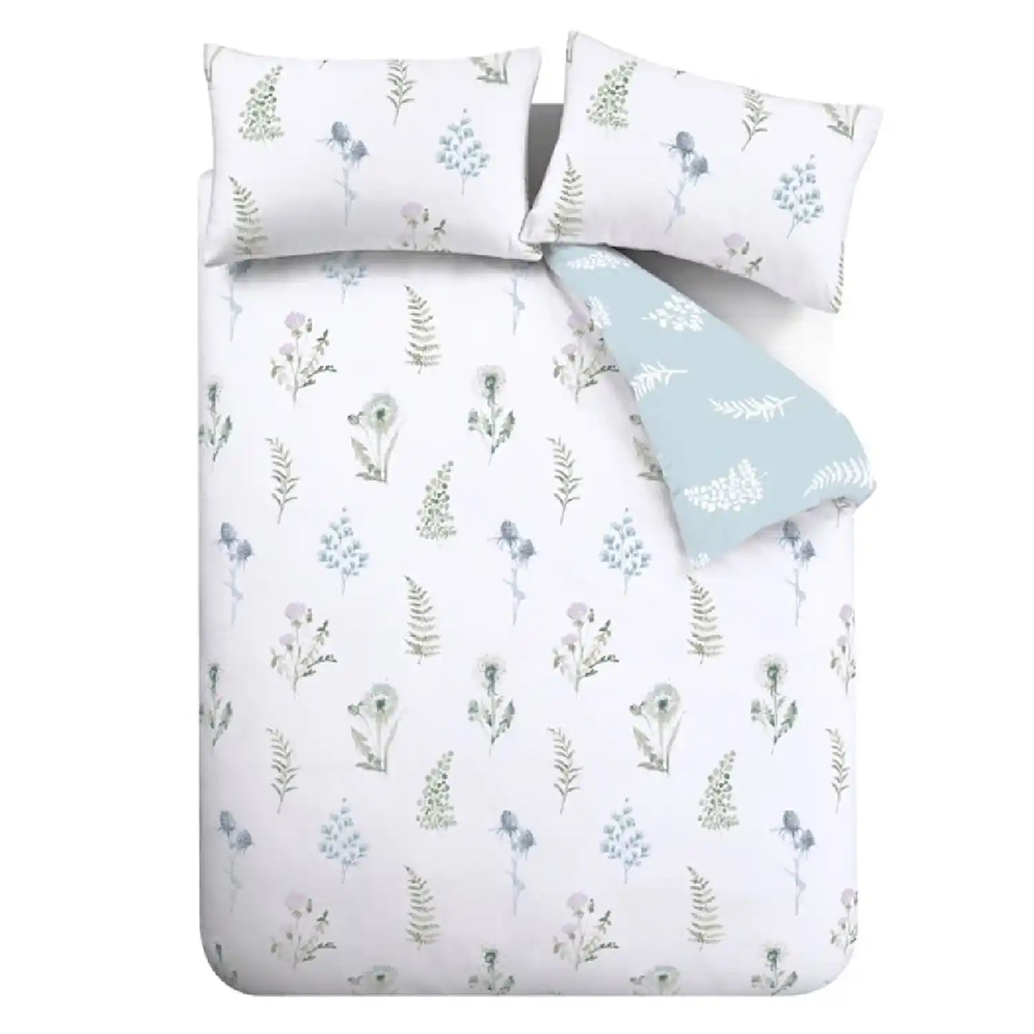  Bianca Meadow Flowers Egyptian Cotton Double Duvet Cover Set with Pillowcases White 5 Shaws Department Stores