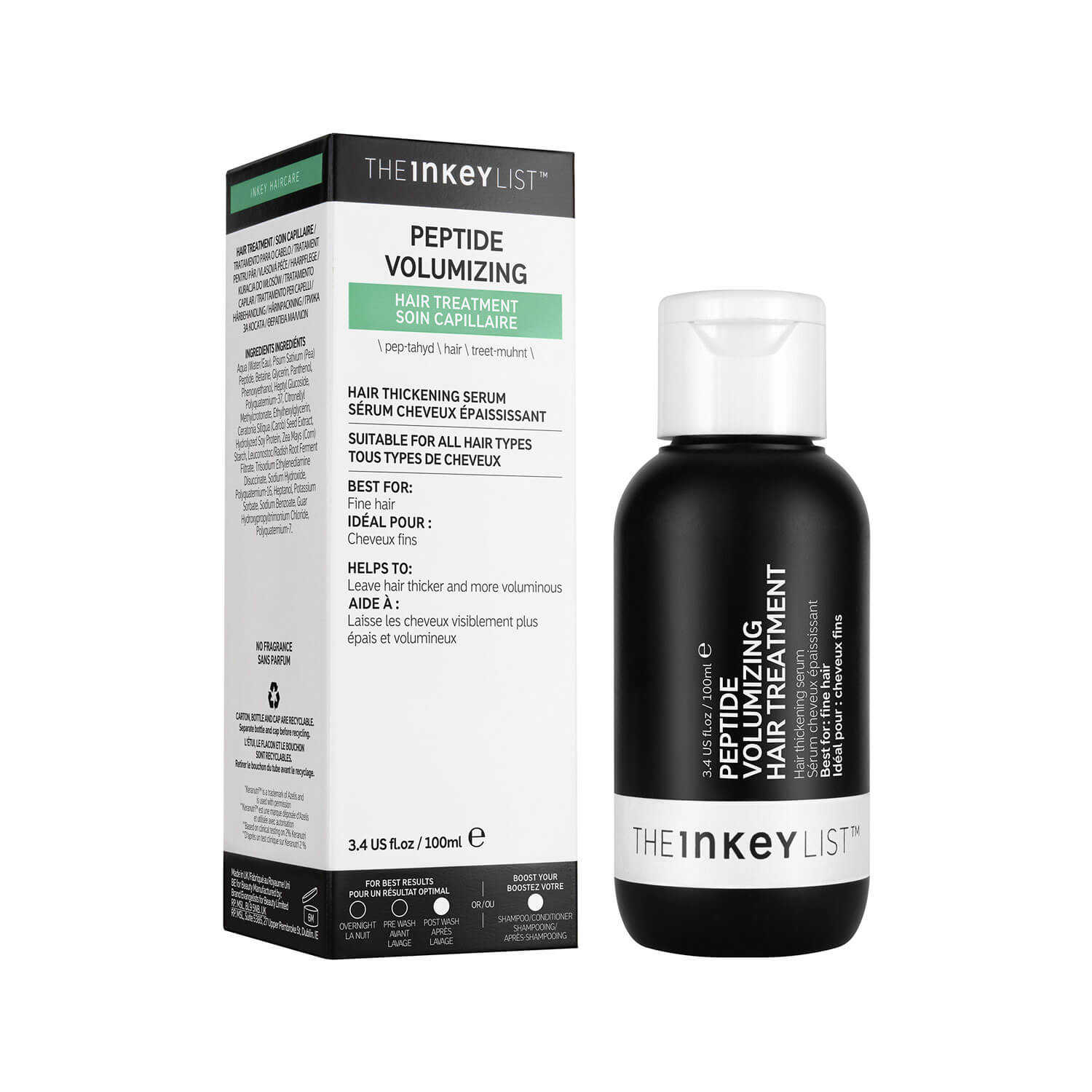 The Inkey List Peptide Volumizing Hair Treatment 100ml 2 Shaws Department Stores