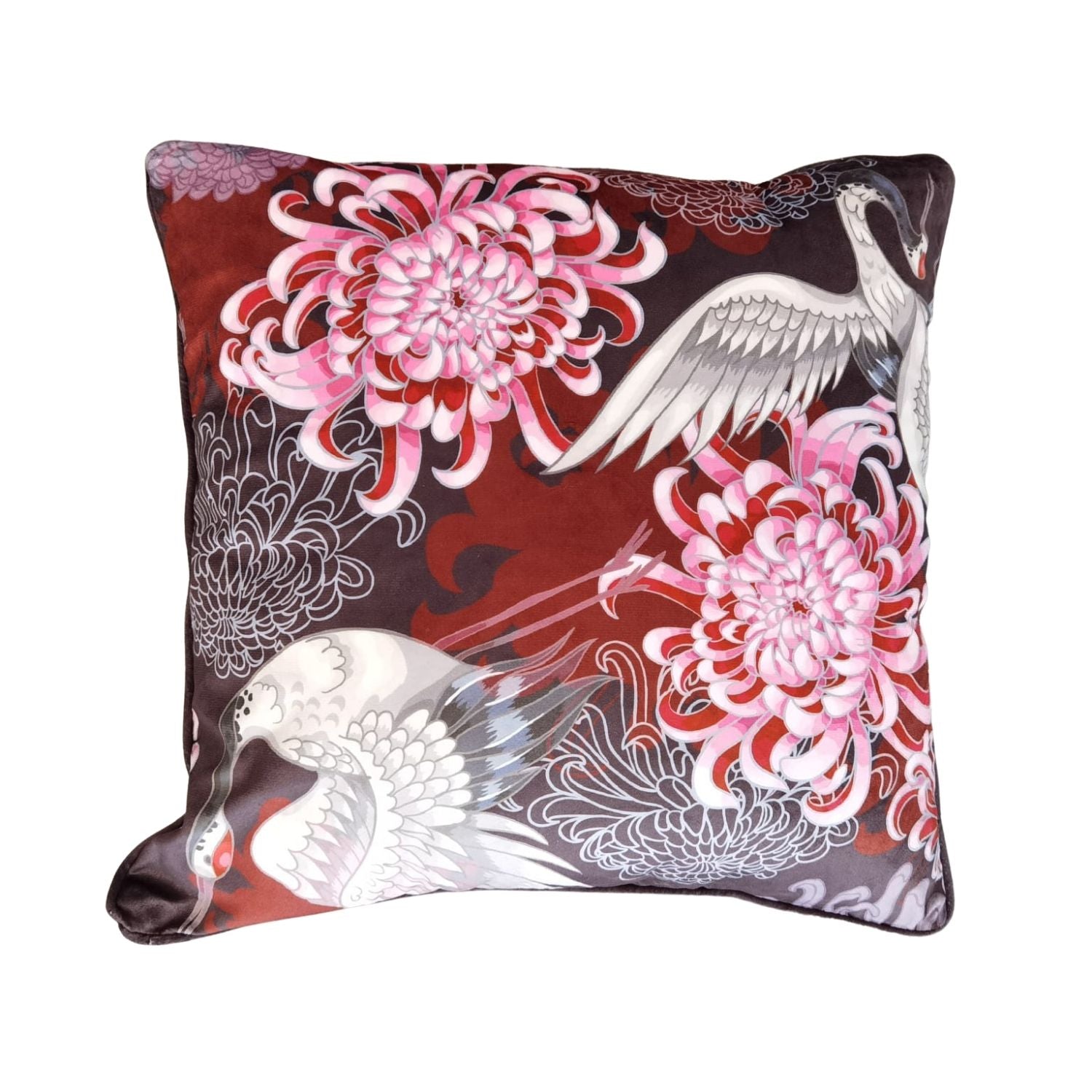 The Home Living Room Printed Piped Cushion - 18x18&