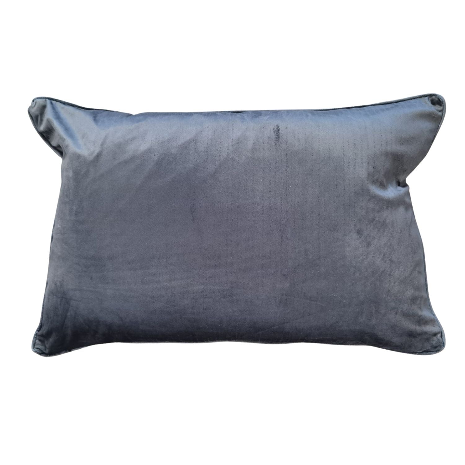 The Home Living Room Printed Piped Cushion - Blue &amp; Cream 2 Shaws Department Stores
