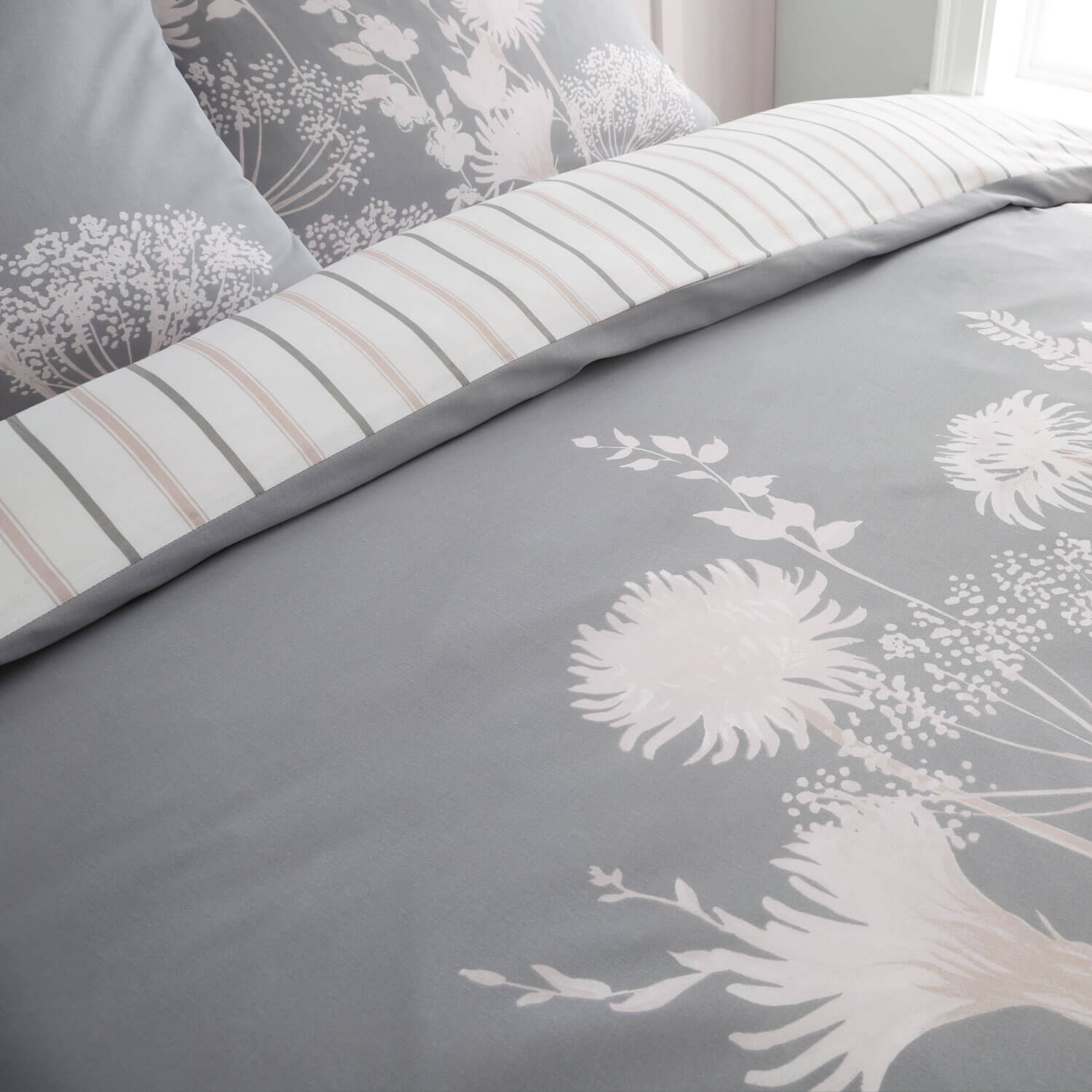  The Home Collection Meadowsweet Floral Duvet Cover Set - Super King 3 Shaws Department Stores