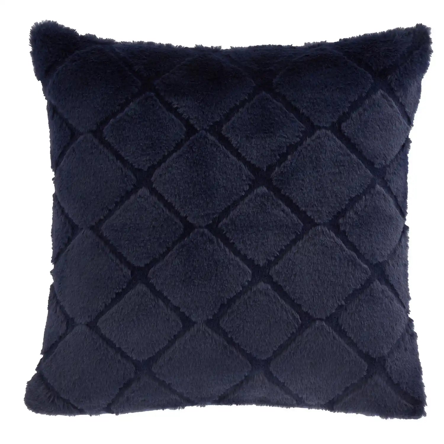 Catherine Lansfield Cosy Diamond Cushion X43 - Navy 5 Shaws Department Stores