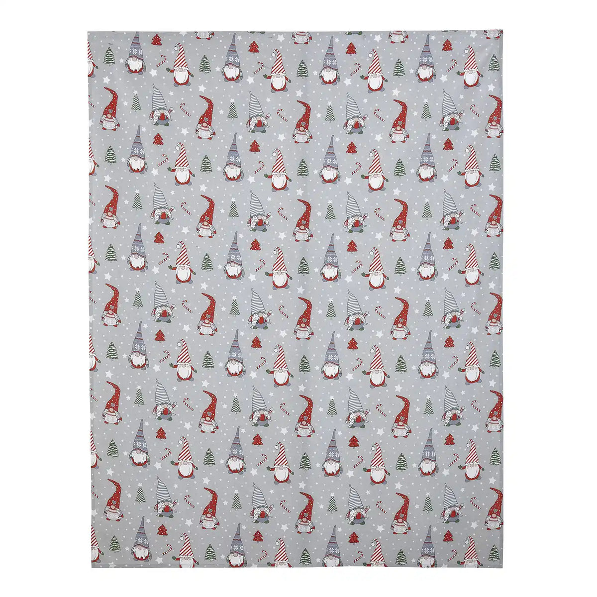 Christmas Gnomes Wipe Clean 132cm x 178cm Table Cloth - Red