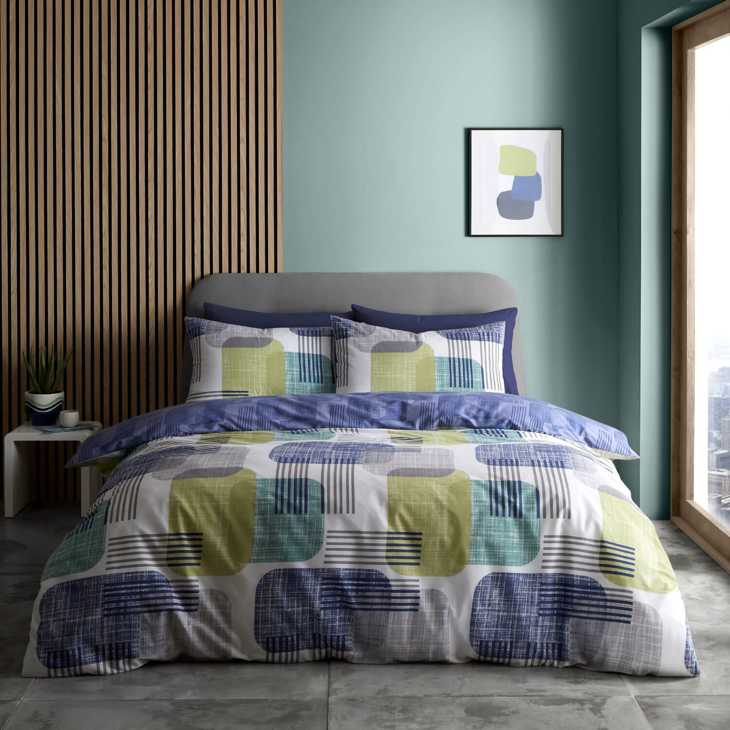  The Home Collection Layered Geo Duvet Cover Set 1 Shaws Department Stores