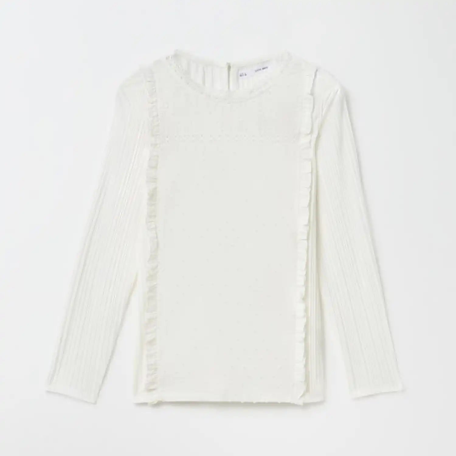 Sfera Pleated top with embroidery 1 Shaws Department Stores