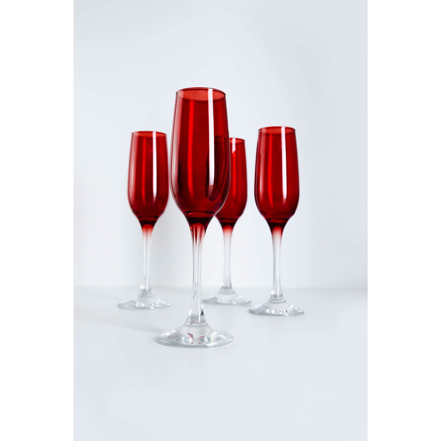 Killarney Crystal Red Champagne Glass Set of 4 8 Shaws Department Stores