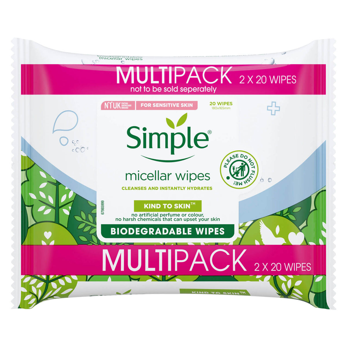 Multi Cleansing Wipes 2 x 20