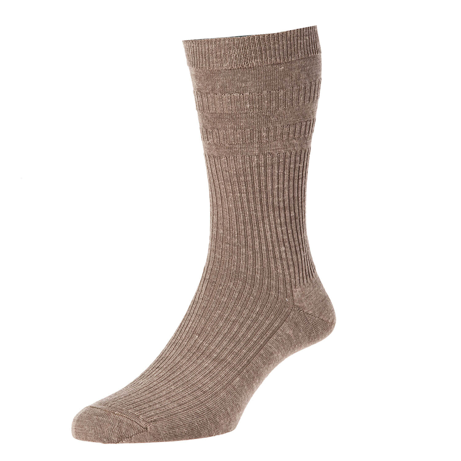 Hj Hall Softop Botany Wool Rich Diabetic Socks - Taupe 1 Shaws Department Stores