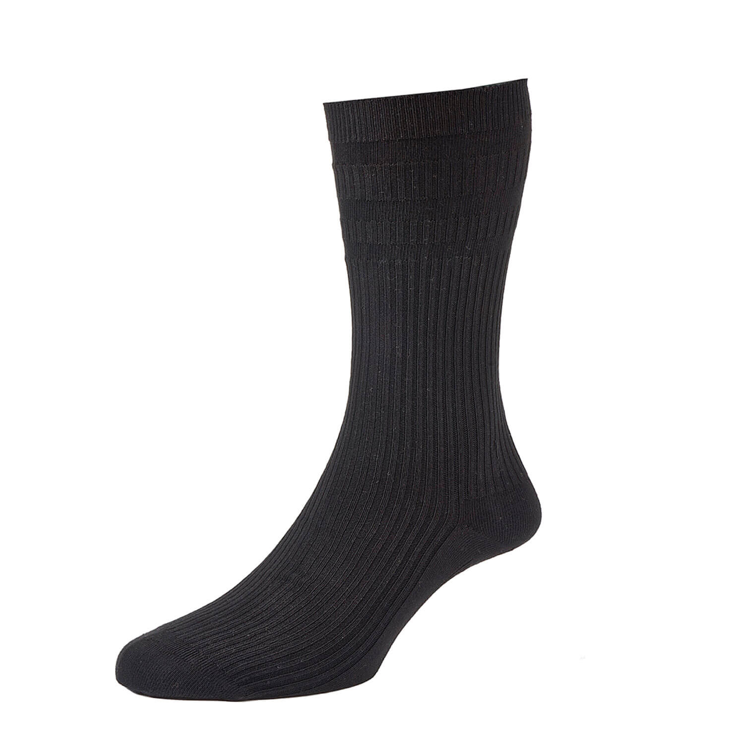 Hj Hall Softop Cotton Rich Socks - Black 1 Shaws Department Stores