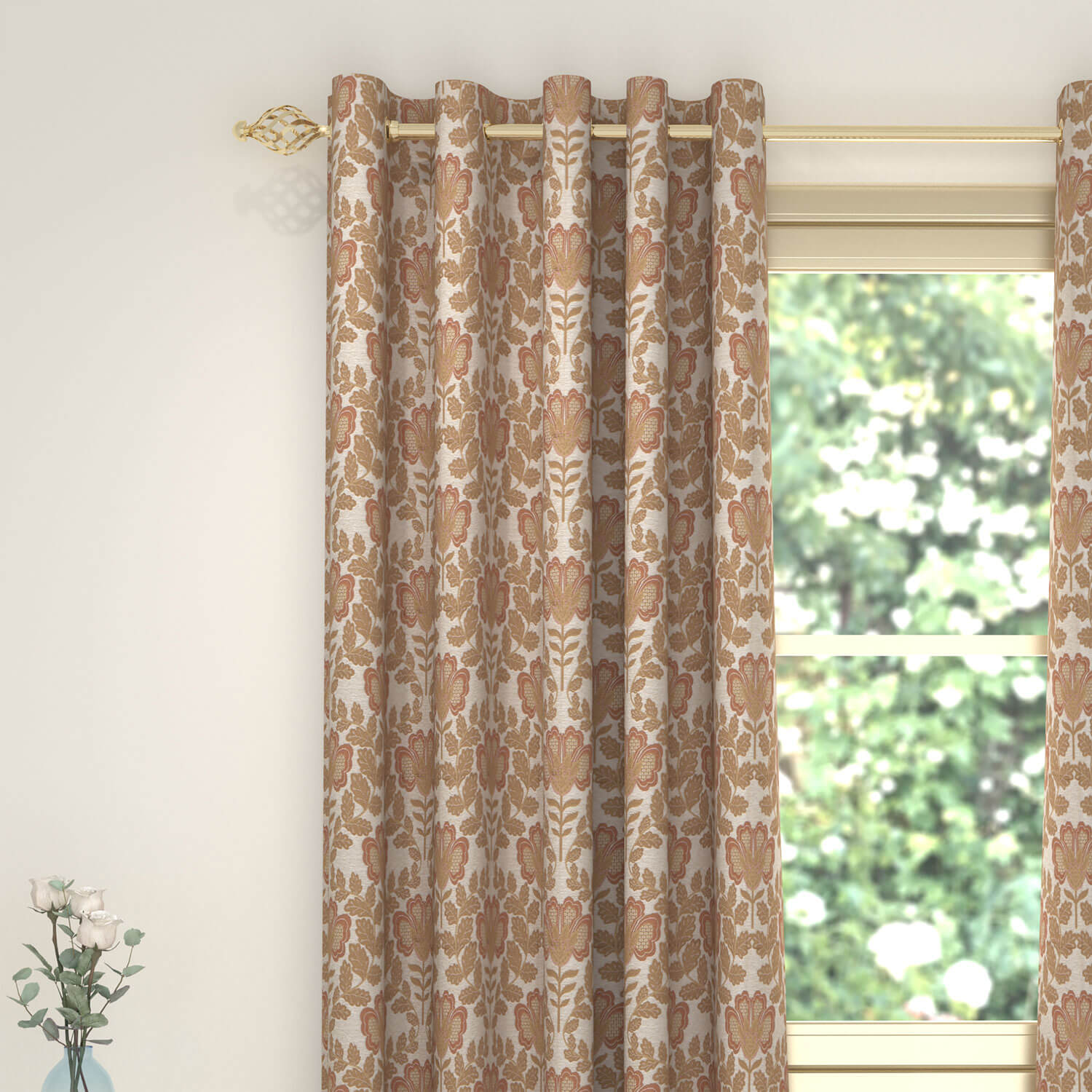 The Home Collection Bali Interline Readymade Curtain - 90x90 - Natural 1 Shaws Department Stores