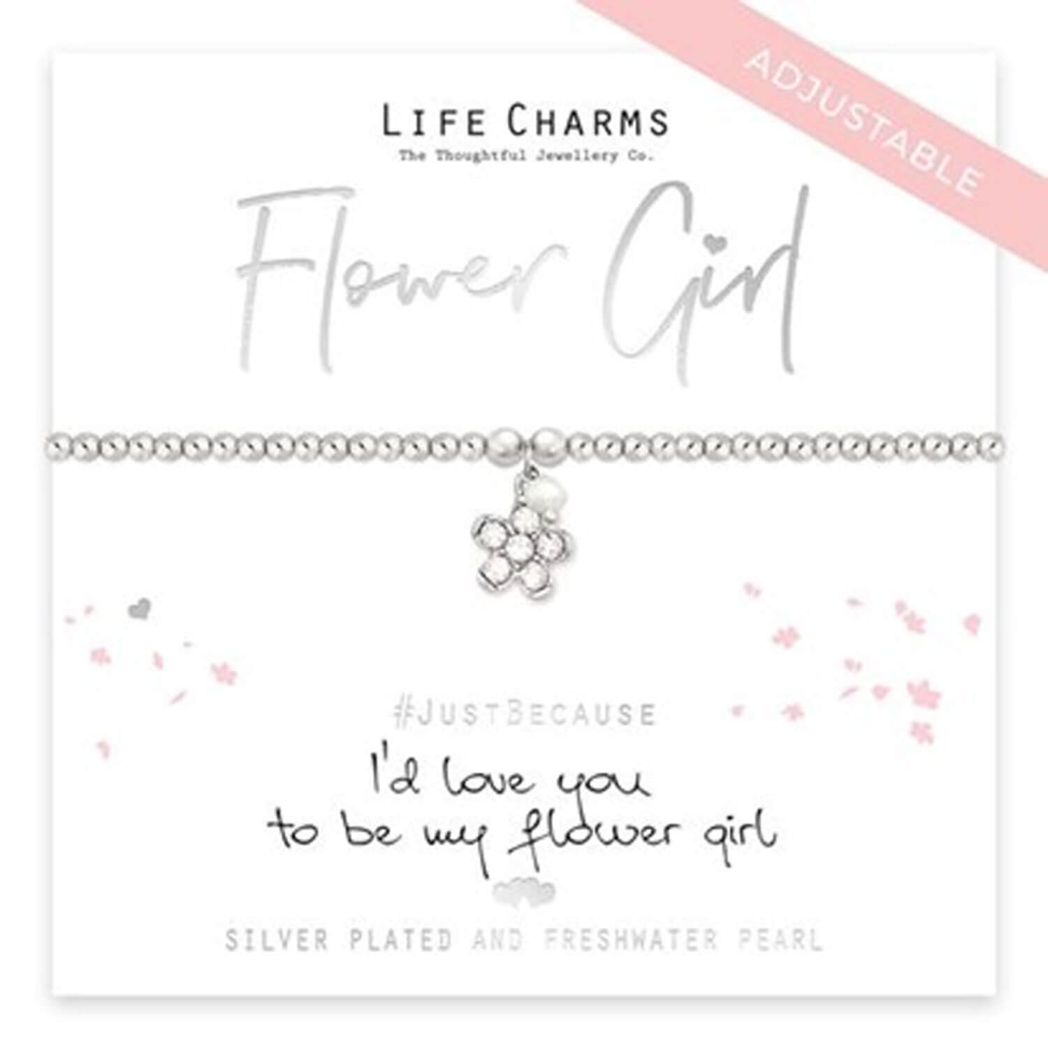 Life Charms Be My Flower Girl - Silver 2 Shaws Department Stores