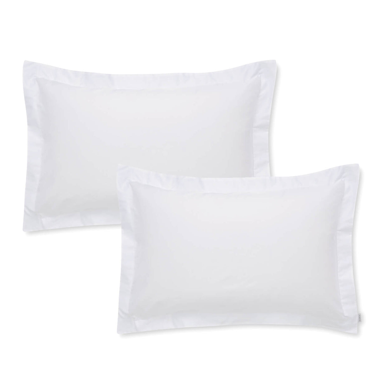 400 Thread Count Cotton Sateen Oxford Pillowcase Pair - White