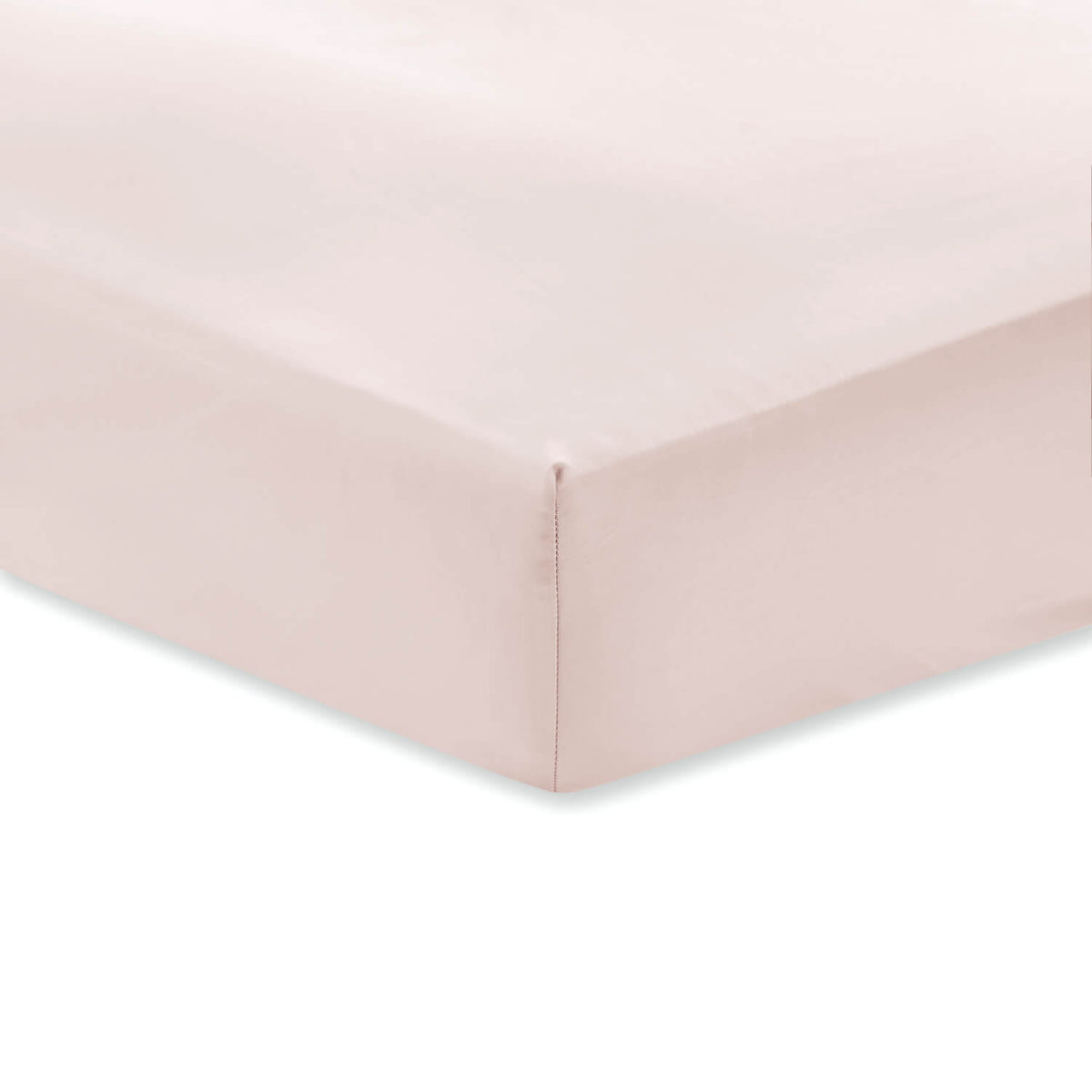 100% Cotton 400 Thread Count Sateen Fitted Sheet - Blush
