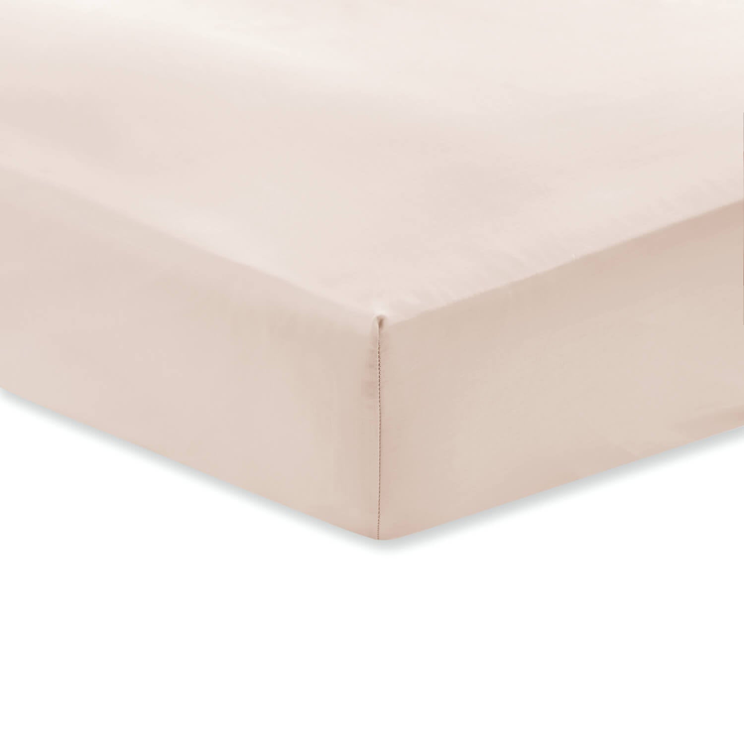 Bianca 100% Cotton 400 Thread Count Sateen Fitted Sheet - Oyster 2 Shaws Department Stores