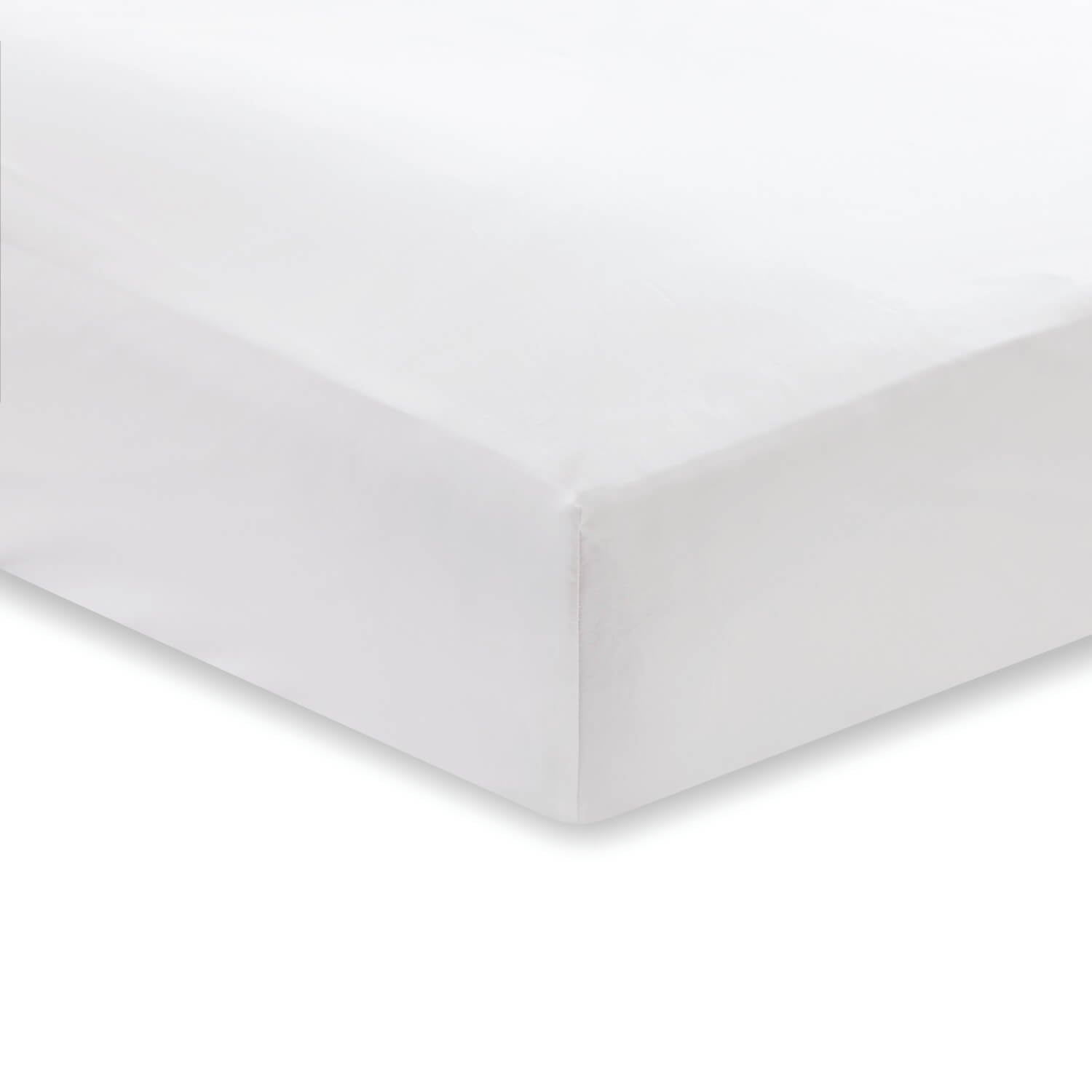 Bianca 100% Cotton 400 Thread Count Sateen Fitted Sheet - White 2 Shaws Department Stores