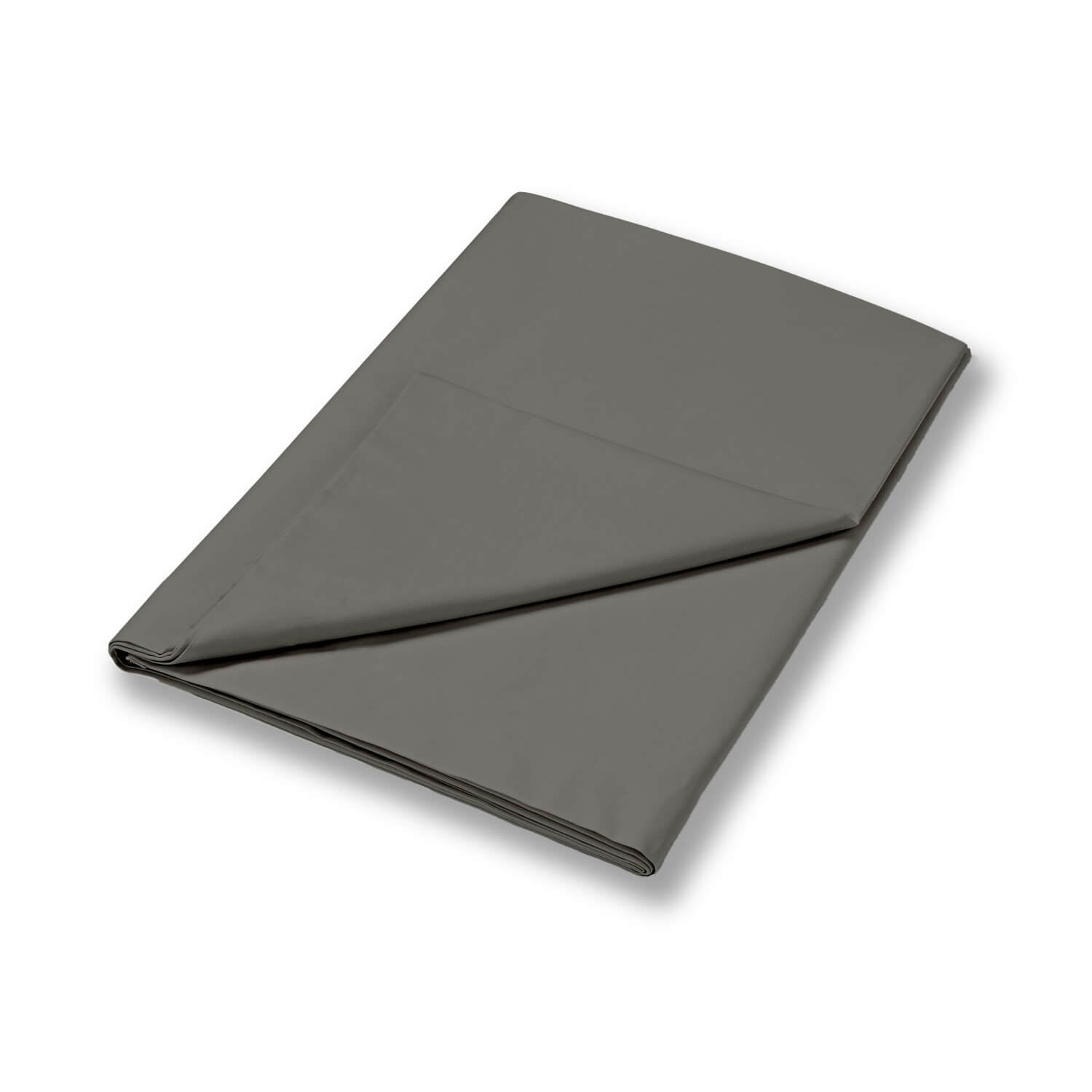 Bianca 400 Thread Count Sateen Flat Sheet 100% Cotton - Charcoal 1 Shaws Department Stores