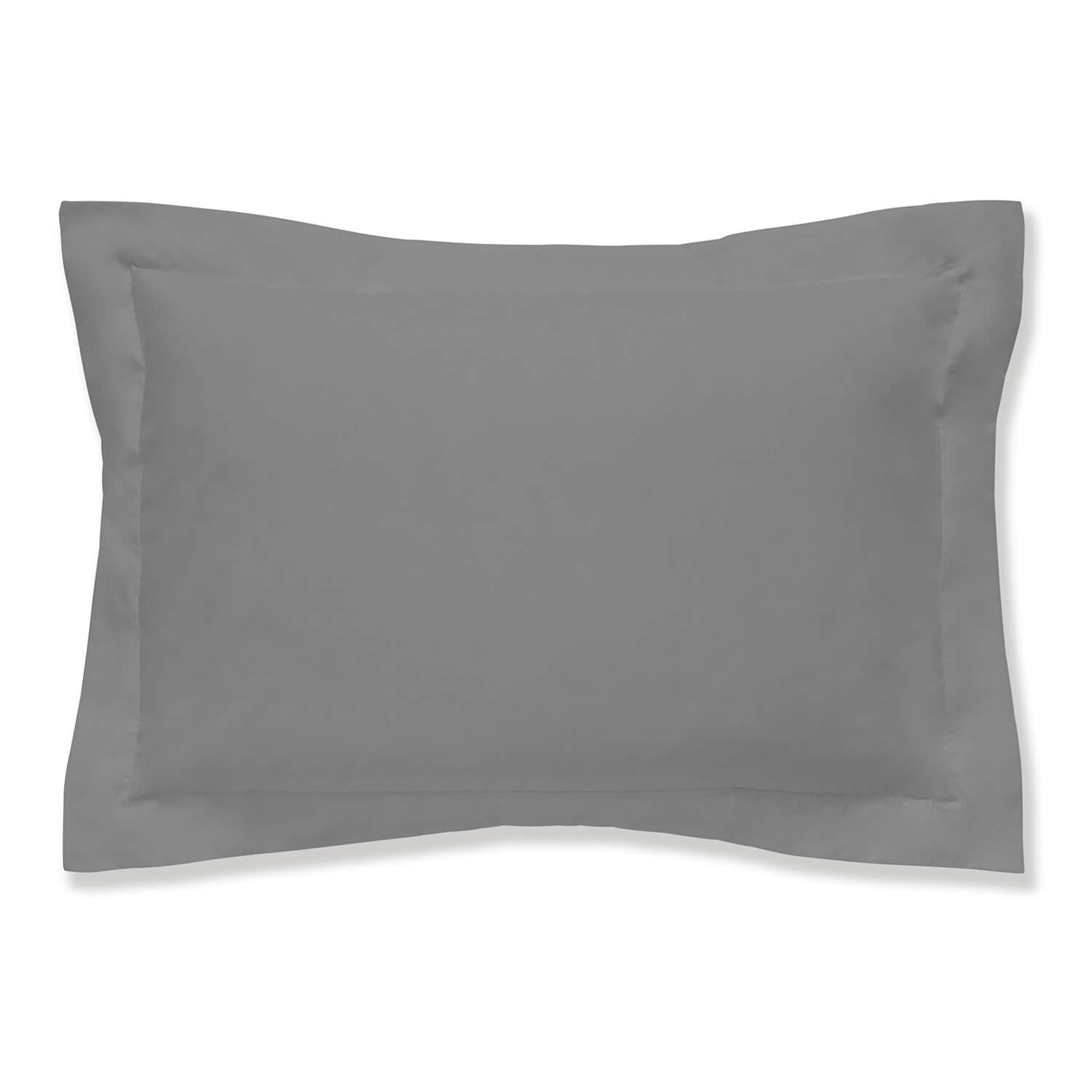 Bianca Fine Linens Oxford Pillowcase - Charcoal 1 Shaws Department Stores