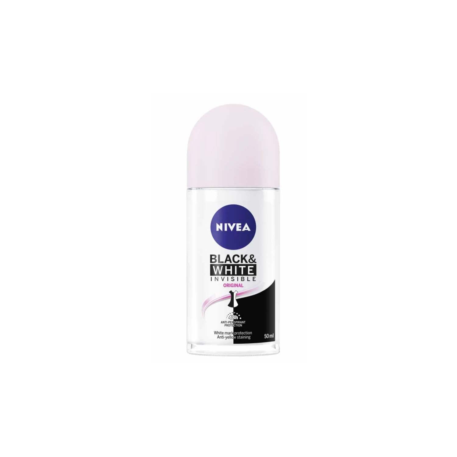 Nivea Deodorant Black &amp; White Clear Roll-On For Women - 50ml 1 Shaws Department Stores