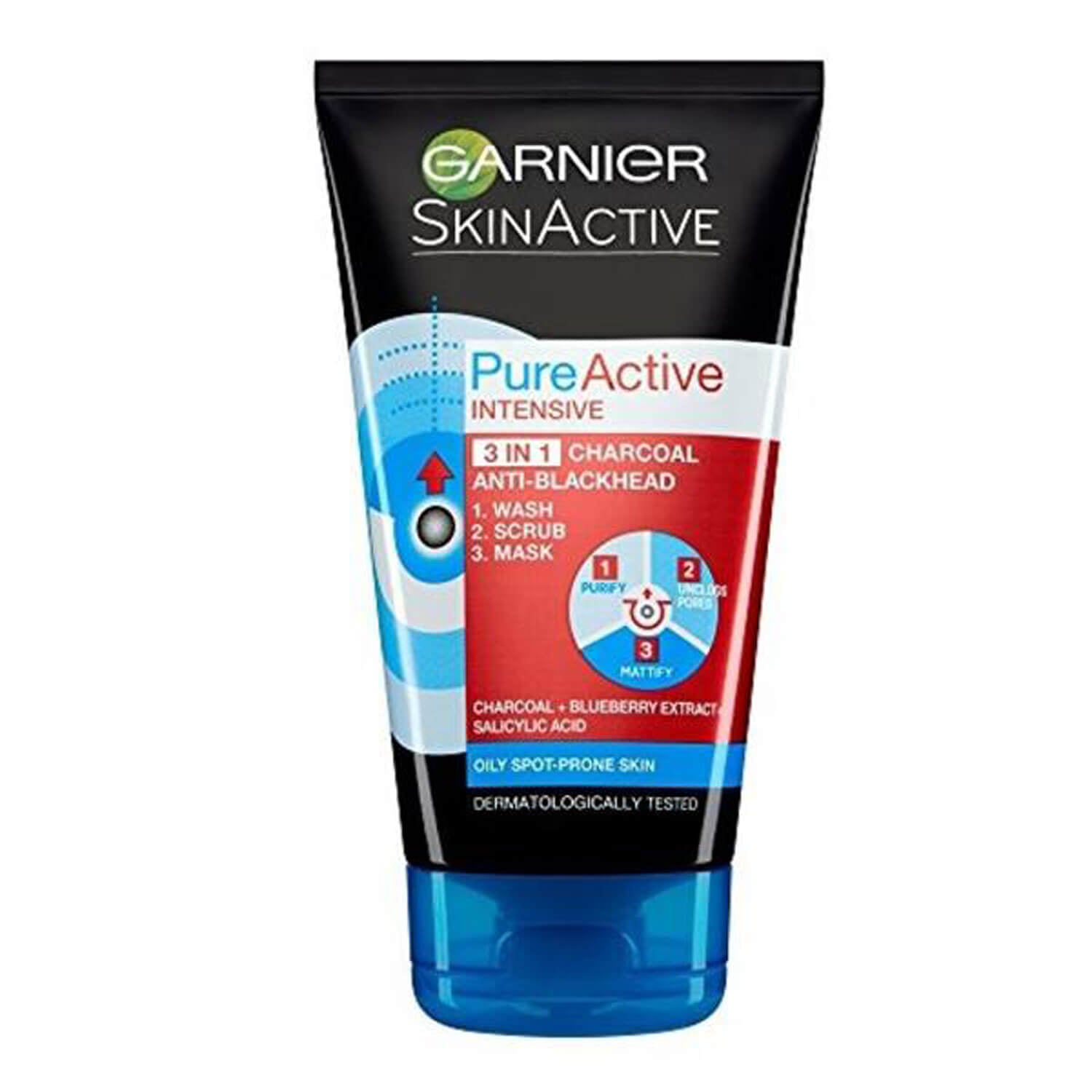Garnier Pure Active 3in1 Charcoal Face Cleanser 150ml 1 Shaws Department Stores