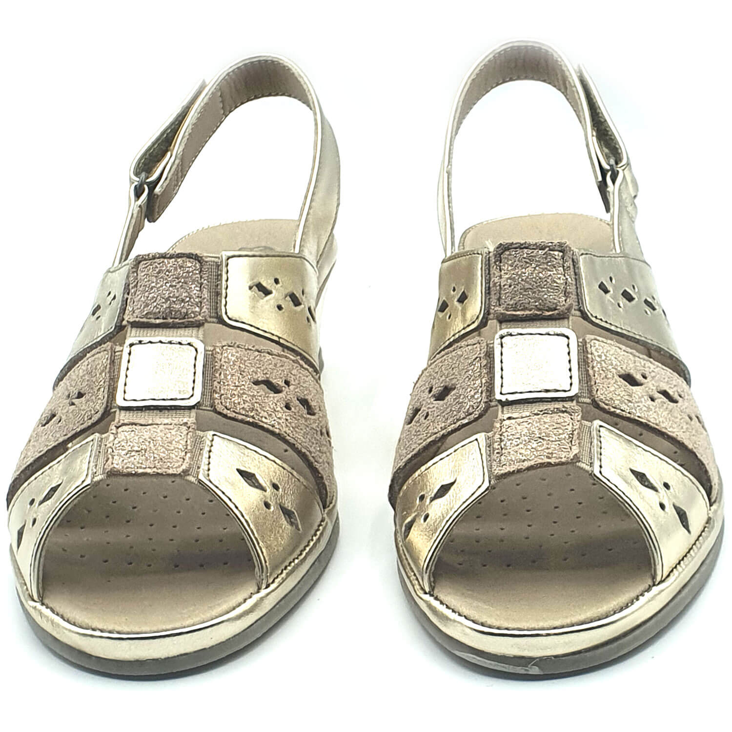 Suave footwear Catania Dressy Sandal - Gold 4 Shaws Department Stores